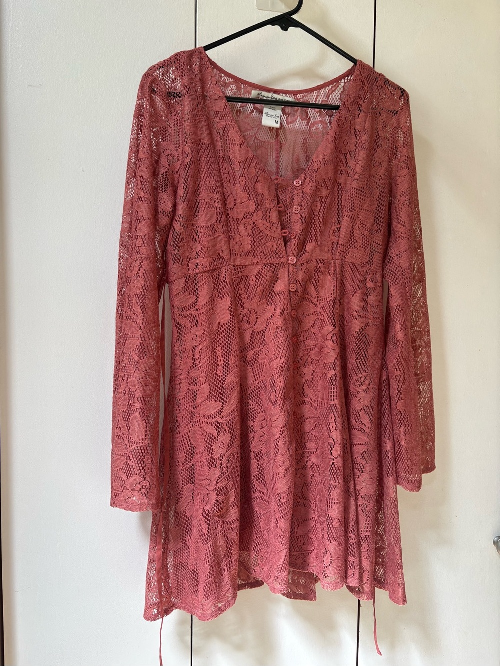 American Rag Rose-Pink Lace Mini Dress